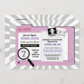 Verjaardag van geheim agent PinkDetective Mission  Kaart (Voorkant / Achterkant)