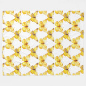 Verjaardag van Gele Vlinders Fleece Deken (Voorkant (Horizontaal))