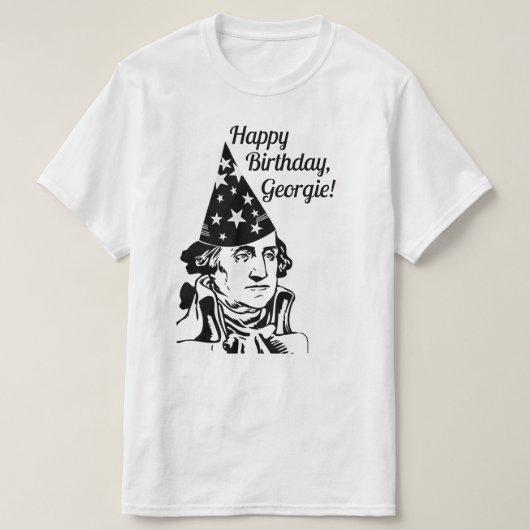 Verjaardag van George Washington T-shirt (Design voorkant)