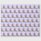 verjaardag van Golden Retriever Cadeaupapier (Vlak)