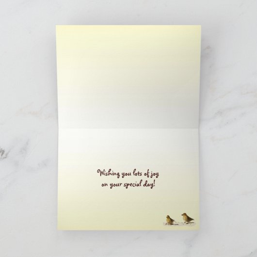 Verjaardag van Goldfinch en Pine Siskin Kaart (Binnen)