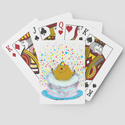 Verjaardag van Groundhog Day Pokerkaarten (Achterkant)