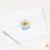Verjaardag van Groundhog Day Ronde Sticker (Envelop)