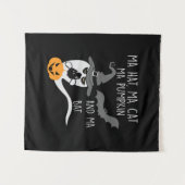 Verjaardag van Halloween Ma Hat Ma Cat Wandkleed (Voorkant (horizontaal))