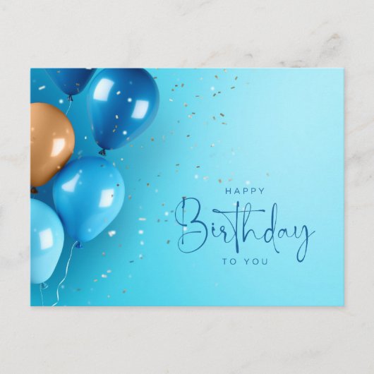 Verjaardag van harte aan jou  briefkaart (Voorkant)