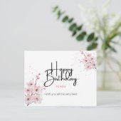 Verjaardag van harte  briefkaart (Staand voorkant)