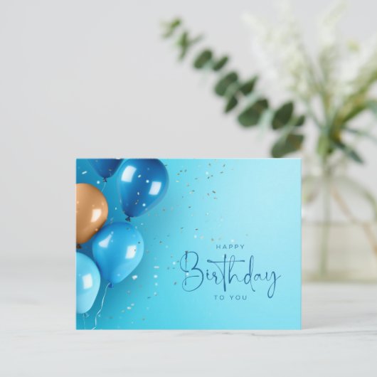 Verjaardag van harte  briefkaart (Staand voorkant)