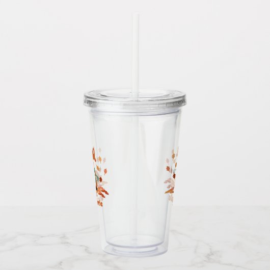 Verjaardag van herfst Fox Woodland Acryl Drinkbeker (Rechts)