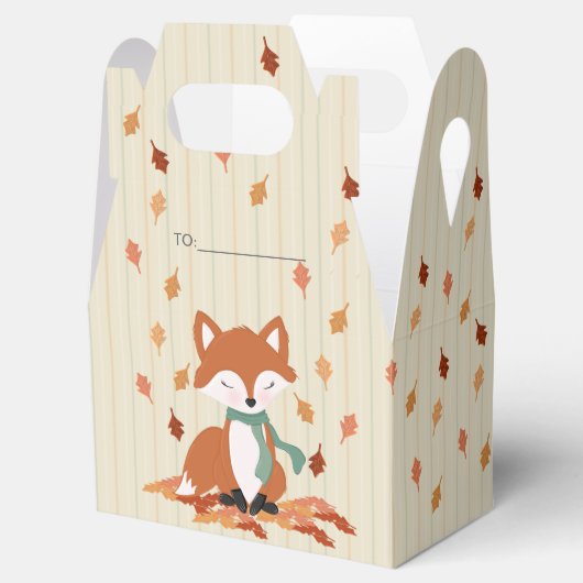 Verjaardag van herfst Fox Woodland Bedankdoosjes (Geopend)