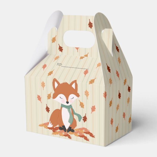 Verjaardag van herfst Fox Woodland Bedankdoosjes (Voorkant Zijde)