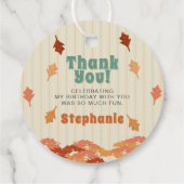 Verjaardag van herfst Fox Woodland Bedankjes Labels (Achterkant)