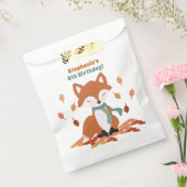 Verjaardag van herfst Fox Woodland Bedankzakje (Gezegeld)