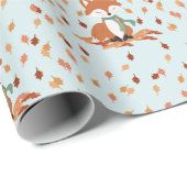 Verjaardag van herfst Fox Woodland Cadeaupapier (Rol Hoek)