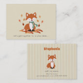 Verjaardag van herfst Fox Woodland Contactkaartje (Voorkant / Achterkant)