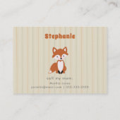 Verjaardag van herfst Fox Woodland Contactkaartje (Achterkant)