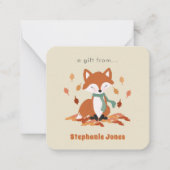 Verjaardag van herfst Fox Woodland Notitiekaartje (Voorkant)