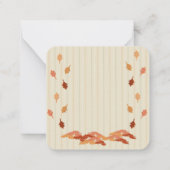 Verjaardag van herfst Fox Woodland Notitiekaartje (Achterkant)