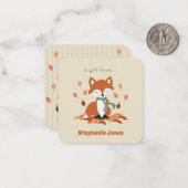 Verjaardag van herfst Fox Woodland Notitiekaartje (Voorkant / Achterkant in situ)