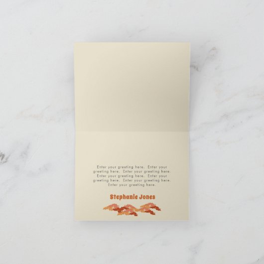 Verjaardag van herfst Fox Woodland Notitiekaartje (Binnen)