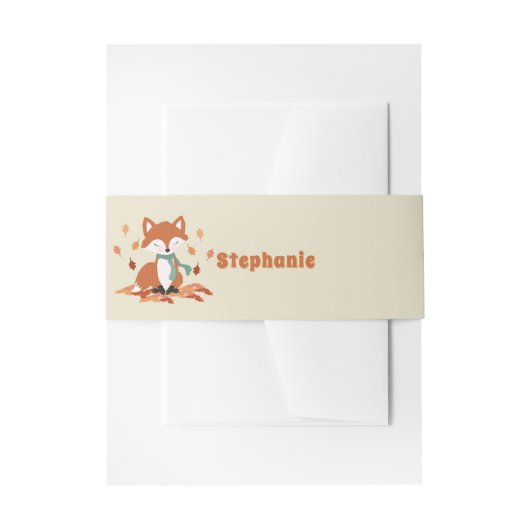 Verjaardag van herfst Fox Woodland Uitnodigingen Wikkel (Voorkant Voorbeeld)
