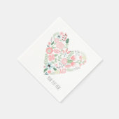 Verjaardag van het bloemhart servetten (Hoek)