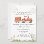 Verjaardag van het Boerderij van de tractor Kaart (Voorkant)