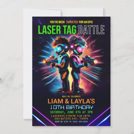 Verjaardag van het Child Laser Label Kaart (Voorkant)