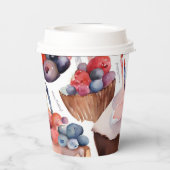 Verjaardag van het dessert | Meerkleurig Papieren Bekers (Achterkant)