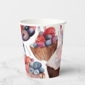 Verjaardag van het dessert | Meerkleurig Papieren Bekers (Achterkant)