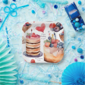 Verjaardag van het dessert | Meerkleurig Papieren Bordje (Feest)