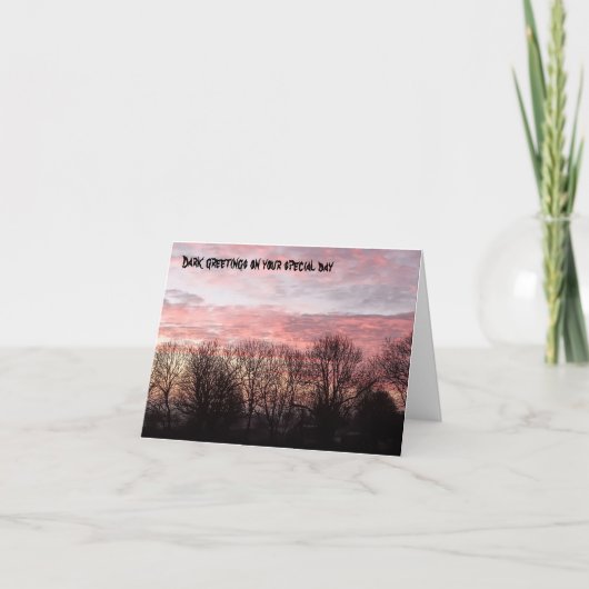 Verjaardag van het donkere bos kaart (Voorkant)