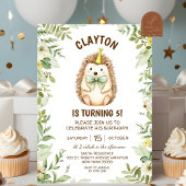Verjaardag van het egel-bos kaart