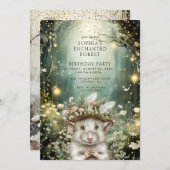 Verjaardag van het Enchanted Forest kind Kaart (Voorkant / Achterkant)