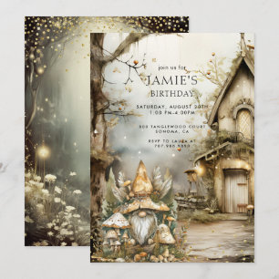 Verjaardag van het Enchanted Forest Woodland Gnome Kaart