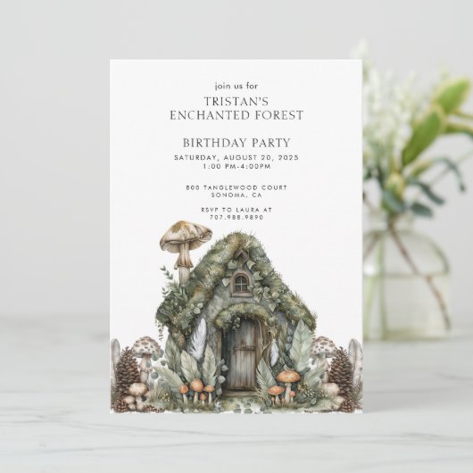 Verjaardag van het Enchanted Magical Forest Kind Kaart (Staand voorkant)