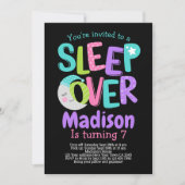 Verjaardag van het feest van de logeerpartij Pajam Kaart (Voorkant)