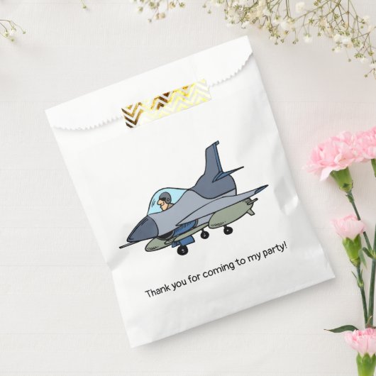 Verjaardag van het Fighter Jet Military Vliegtuig Bedankzakje (Gezegeld)