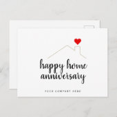 Verjaardag van het gelukkige thuis - onroerend goe briefkaart (Voorkant / Achterkant)