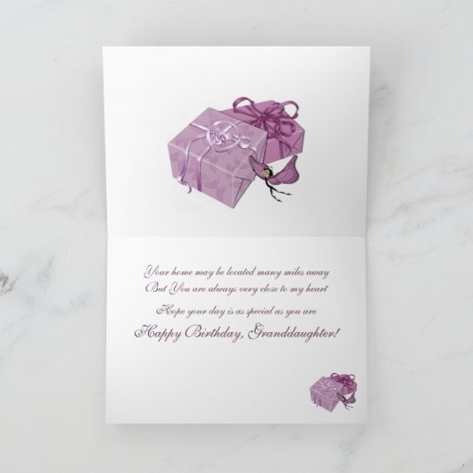 Verjaardag van het gezin kaart (Binnen)