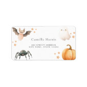 Verjaardag van het Halloween Kind Etiket (Voorkant)