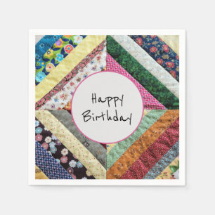 Verjaardag van het handgemaakte Quilt Pattern Servet
