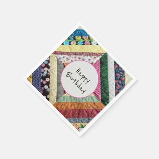 Verjaardag van het handgemaakte Quilt Pattern Servet (Hoek)