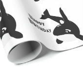 Verjaardag van het Killer Whale Design Cadeaupapier (Rol Hoek)