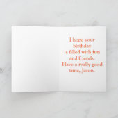 Verjaardag van het kind met Schattigee lachende dr Kaart (Binnen)