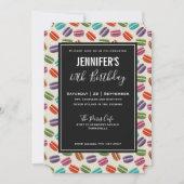 Verjaardag van het kleurrijke Macarons Patroon Kaart (Voorkant)