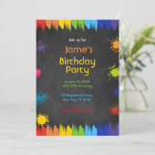 Verjaardag van het kunstschilderfeest kaart (Staand voorkant)