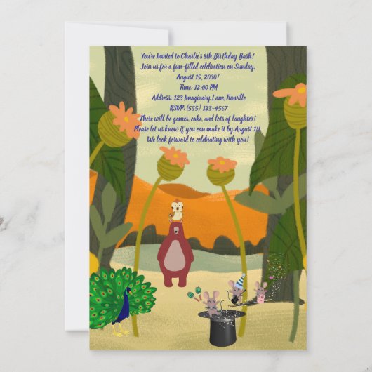 Verjaardag van het Magical Closet Forest Kaart (Achterkant)