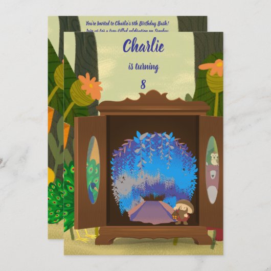 Verjaardag van het Magical Closet Forest Kaart (Voorkant / Achterkant)