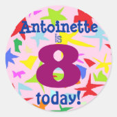 Verjaardag van het meisje Stickers (Voorkant)