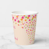 Verjaardag van het meisje Twinkle Twinkle Little S Papieren Bekers (Achterkant)